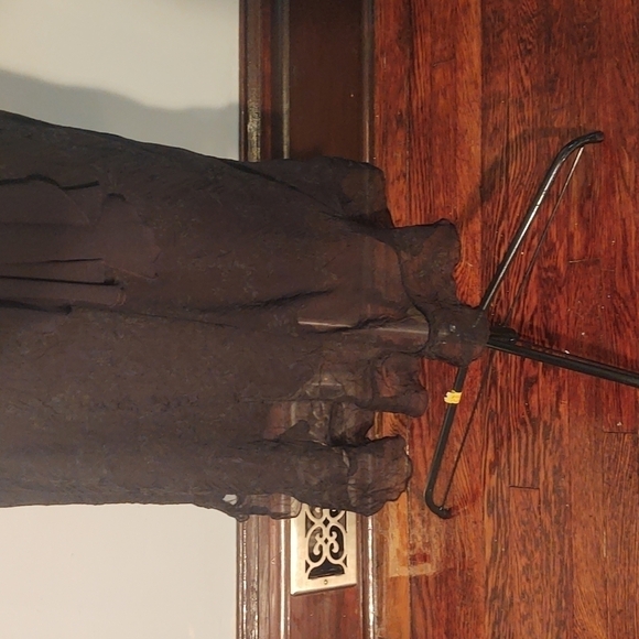 CDC Black Square Cowl Neck Floral Dress Sz 12 - Picture 10 of 10